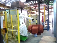 ربات رنگ آمیزی GR650 در صنعت قطعات فلزی موتور